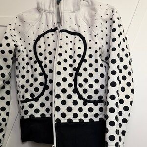 lululemon athletica Black and White Polka Dot scuba Jacket
